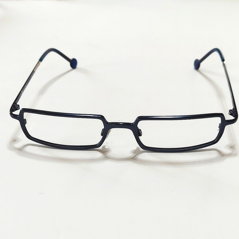 Titanium L.A Eyeworks Dark Rectangular Lens Marle… - image 1